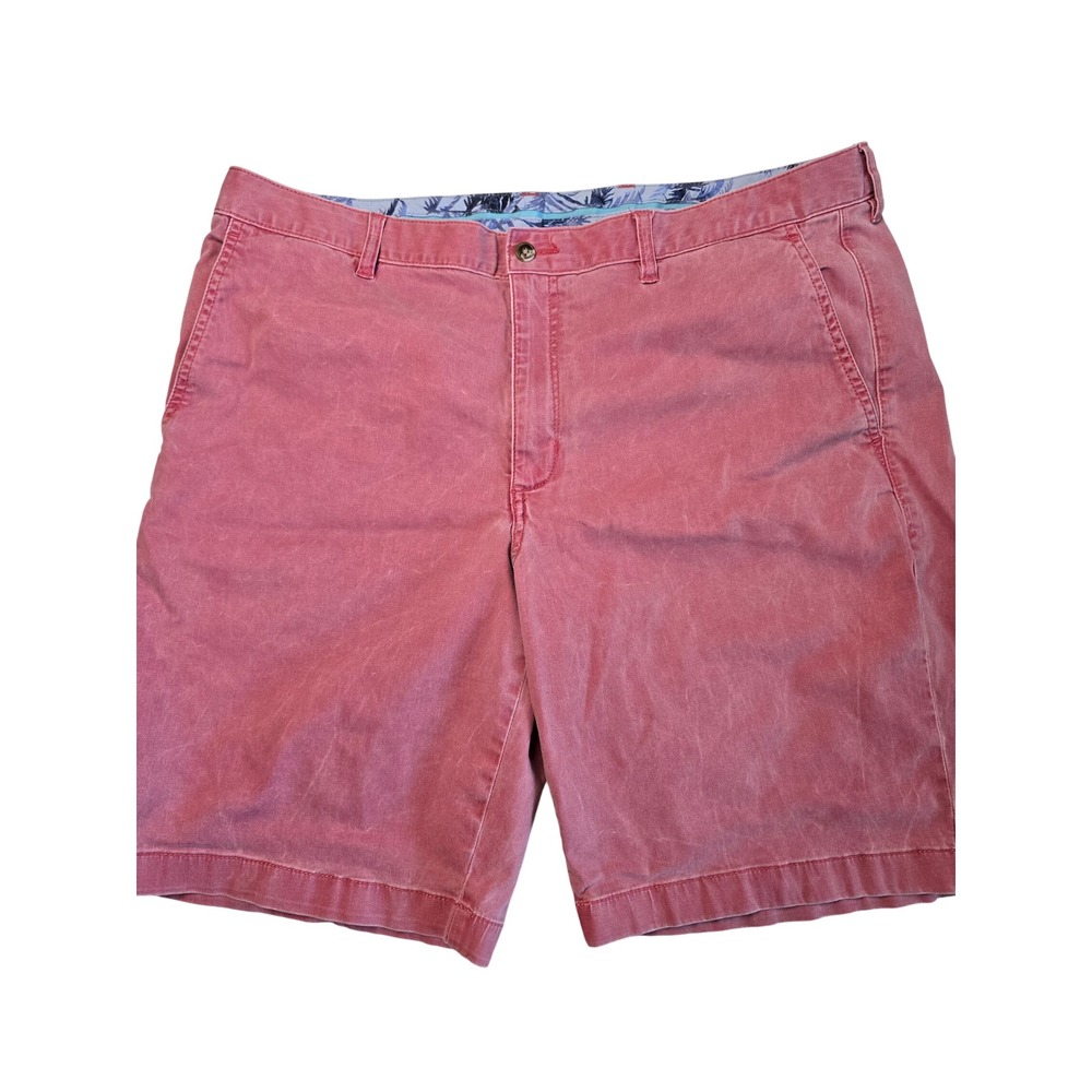 Tommy Bahama Boracay Mens 38 Shorts Coral Pink Tencel Cotton Stretch Chino Golf